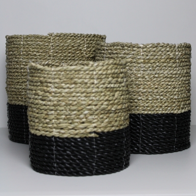 Set mandjes zwart