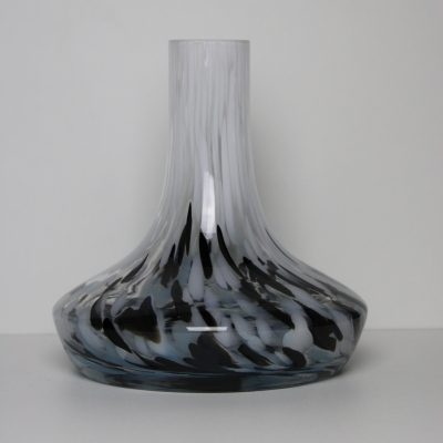 Vaas glas blauw-wit 
