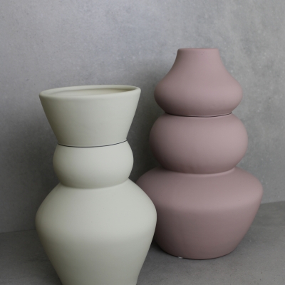 Deco vaas beige | Gusta