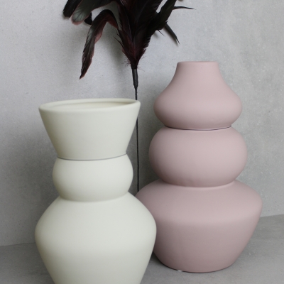 Deco vaas beige | Gusta